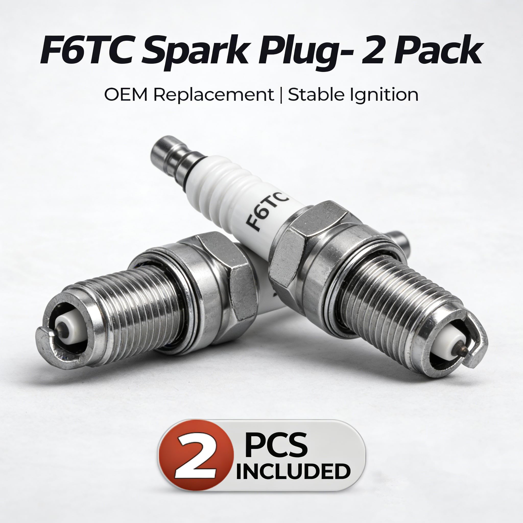2 X BPR6ES Spark Plugs 98079-56846 F6TC Compatible with Honda